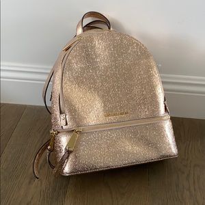 Michael Kors Medium Soft Pink Leather Backpack